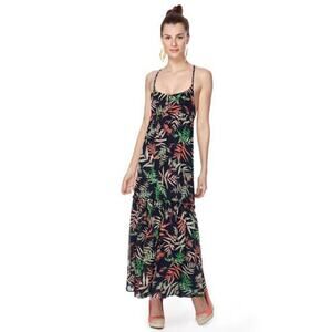 The Webster for Target Cross-Back Palm Print Maxi Dress